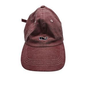 Vineyard Vines Distressed Hat Cap Adjustable Back Strap Whale‎ Pink One Size